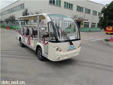  带雨棚观光电瓶车14座游览车加雨帘